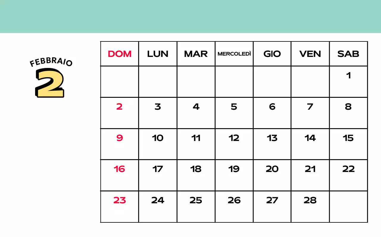 Calendari colorati con una varietà di illustrazioni retrò