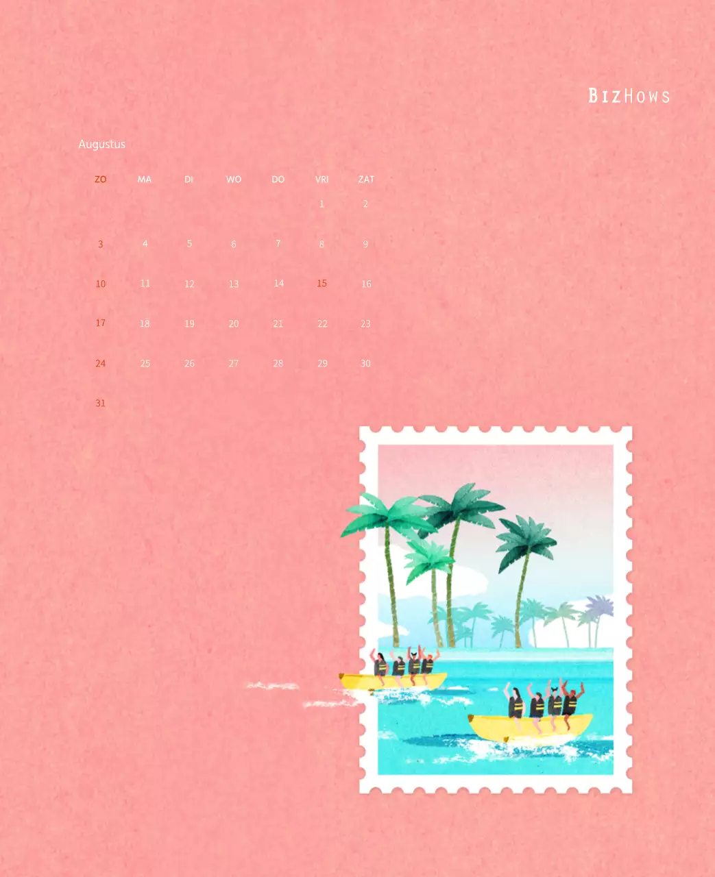 Stempelillustraties met een warm concept