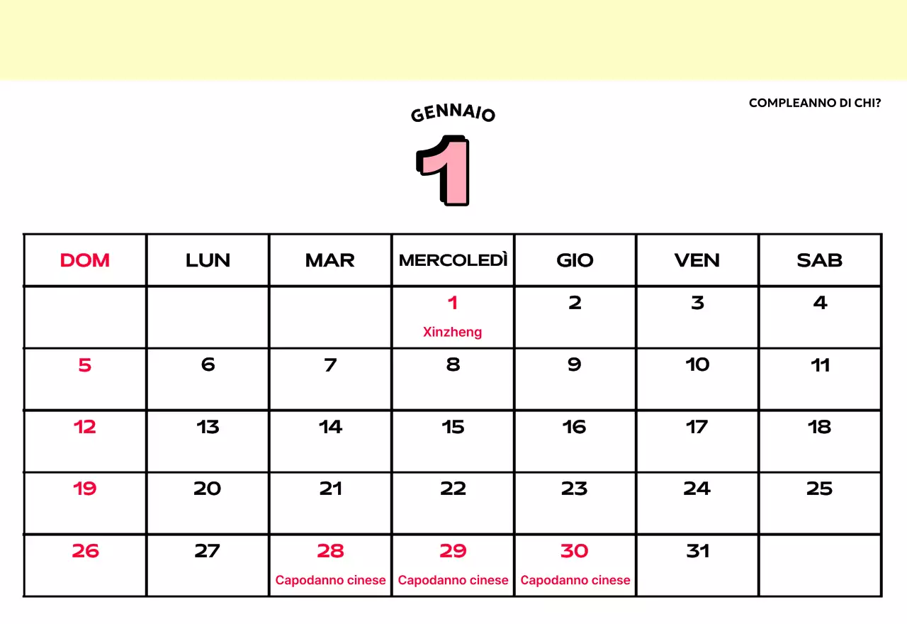 Calendari colorati con una varietà di illustrazioni retrò