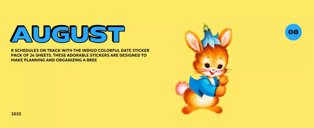 様々なレトロなイラストが描かれたカラフルなカレンダーカレンダー