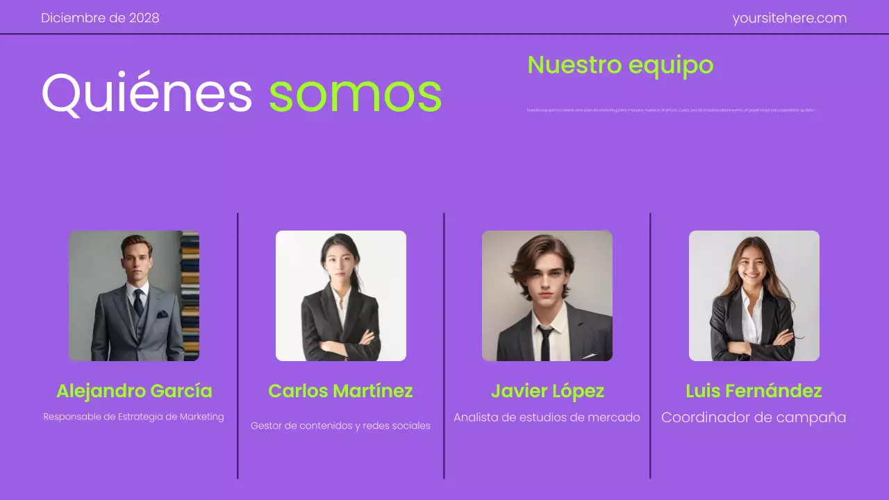 Púrpura Gradiente Moderno Presentación del Plan de Marketing