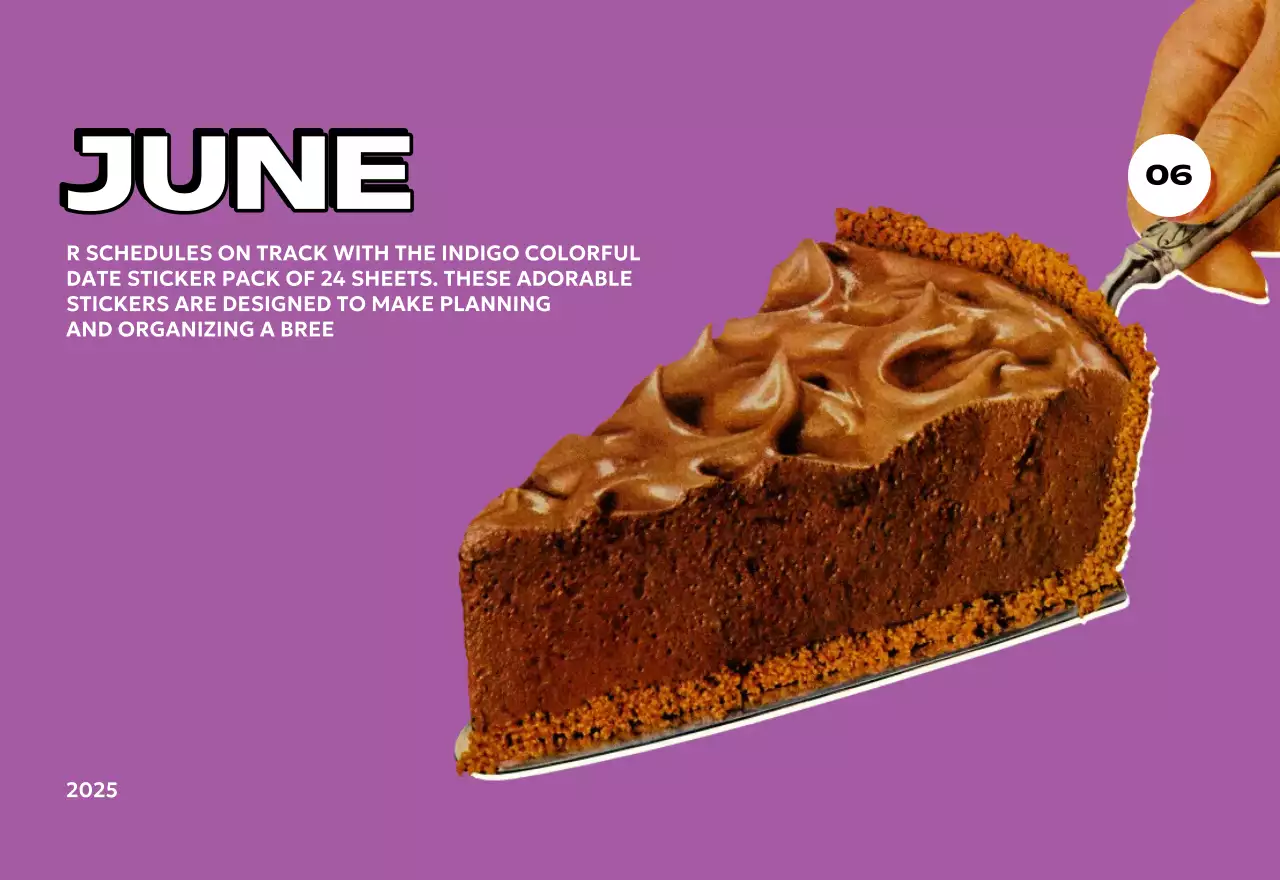 様々なレトロなイラストが描かれたカラフルなカレンダーカレンダー