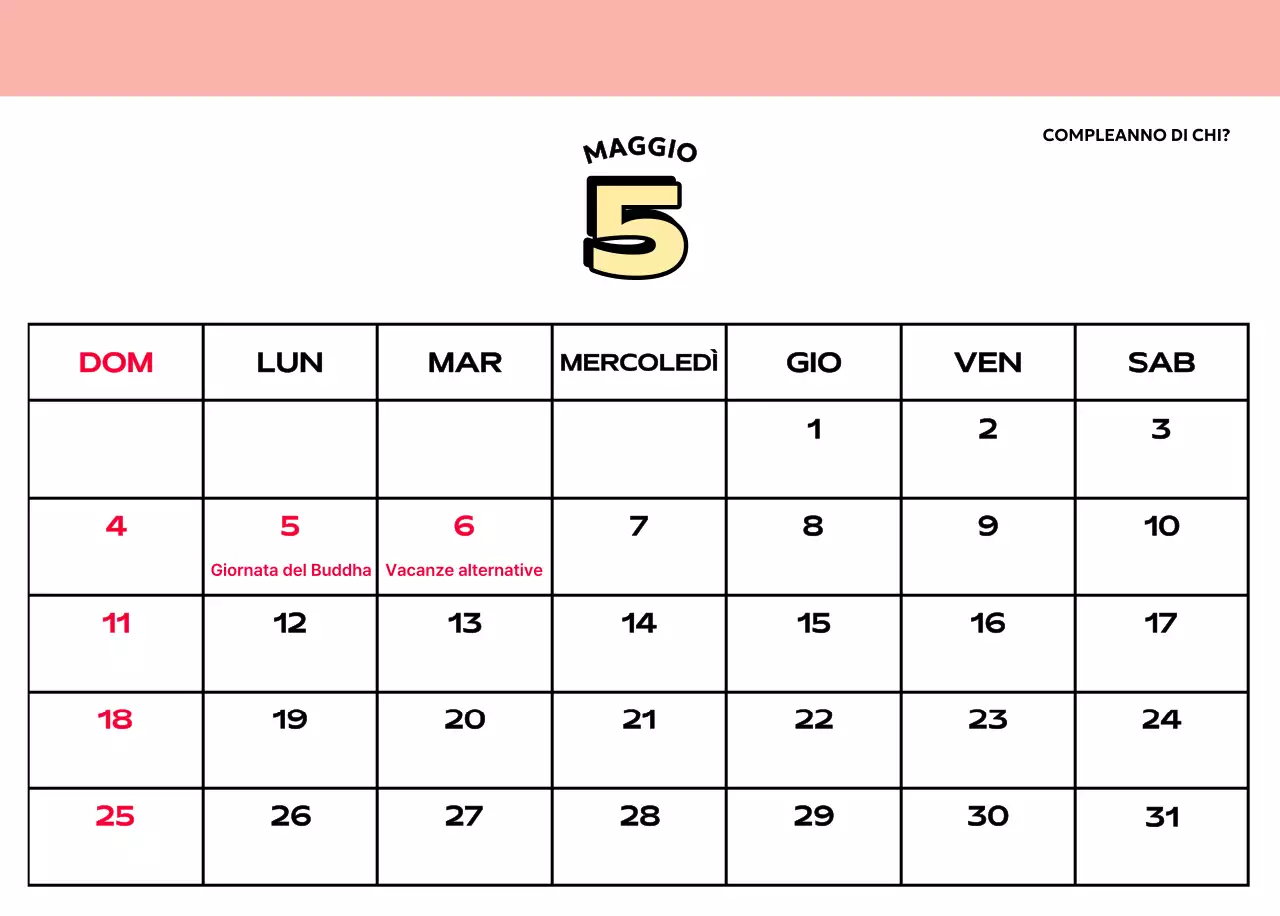Calendari colorati con una varietà di illustrazioni retrò