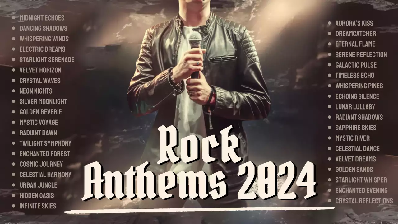 Black Retro Rock Playlist YouTube Thumbnail