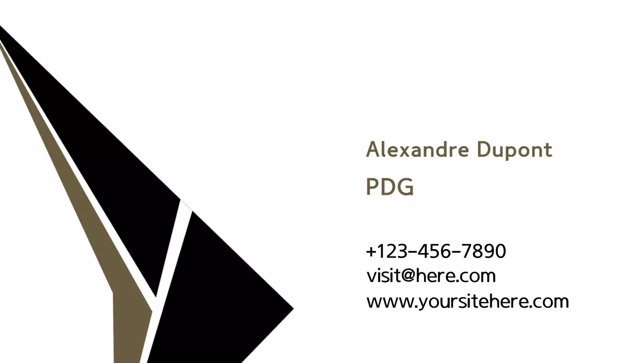 carte de visite minimaliste noire