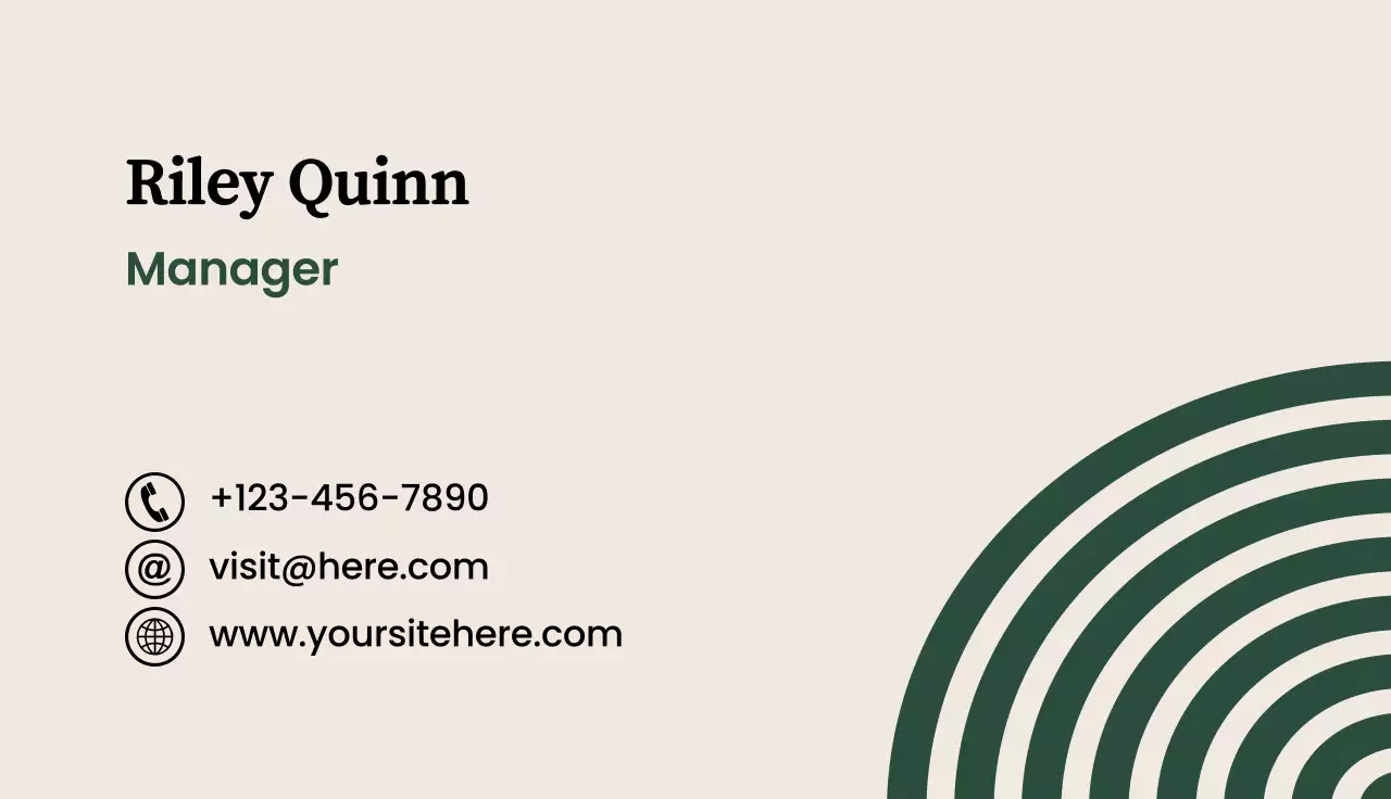 beige minimalistische Visitenkarte