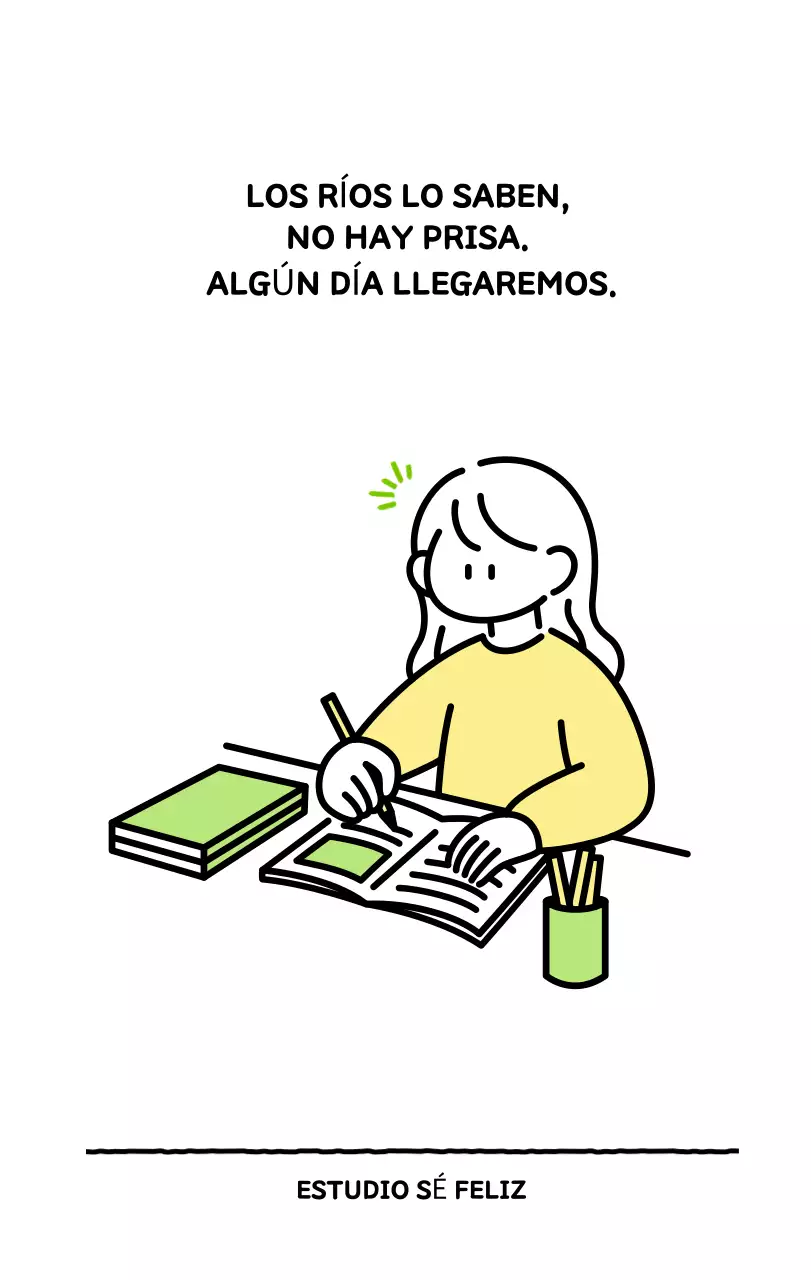 Calendario ilustrado con un bonito estilo de líneas