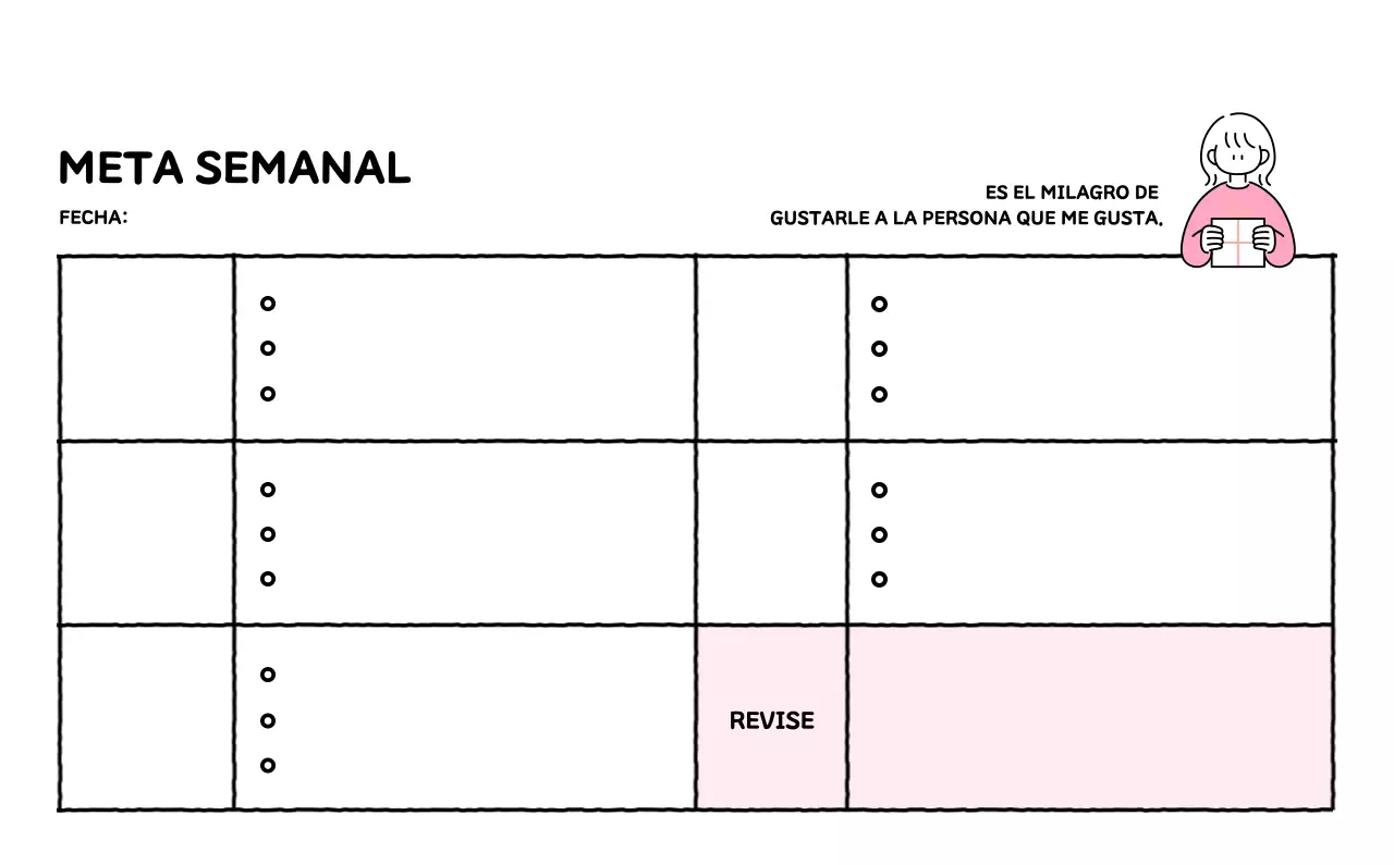 Calendario ilustrado con un bonito estilo de líneas
