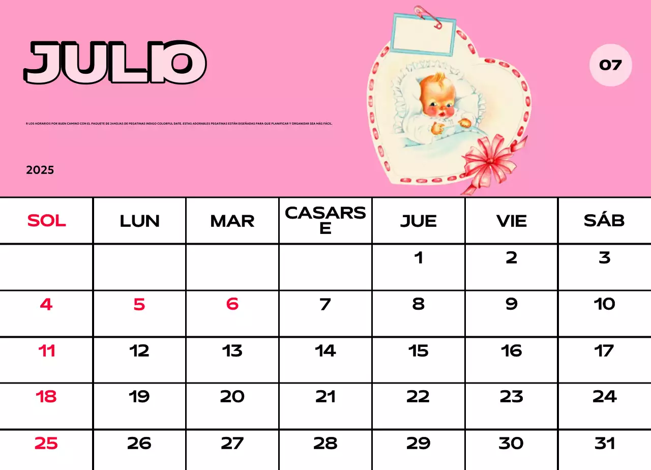 Coloridos calendarios con diversas ilustraciones retro