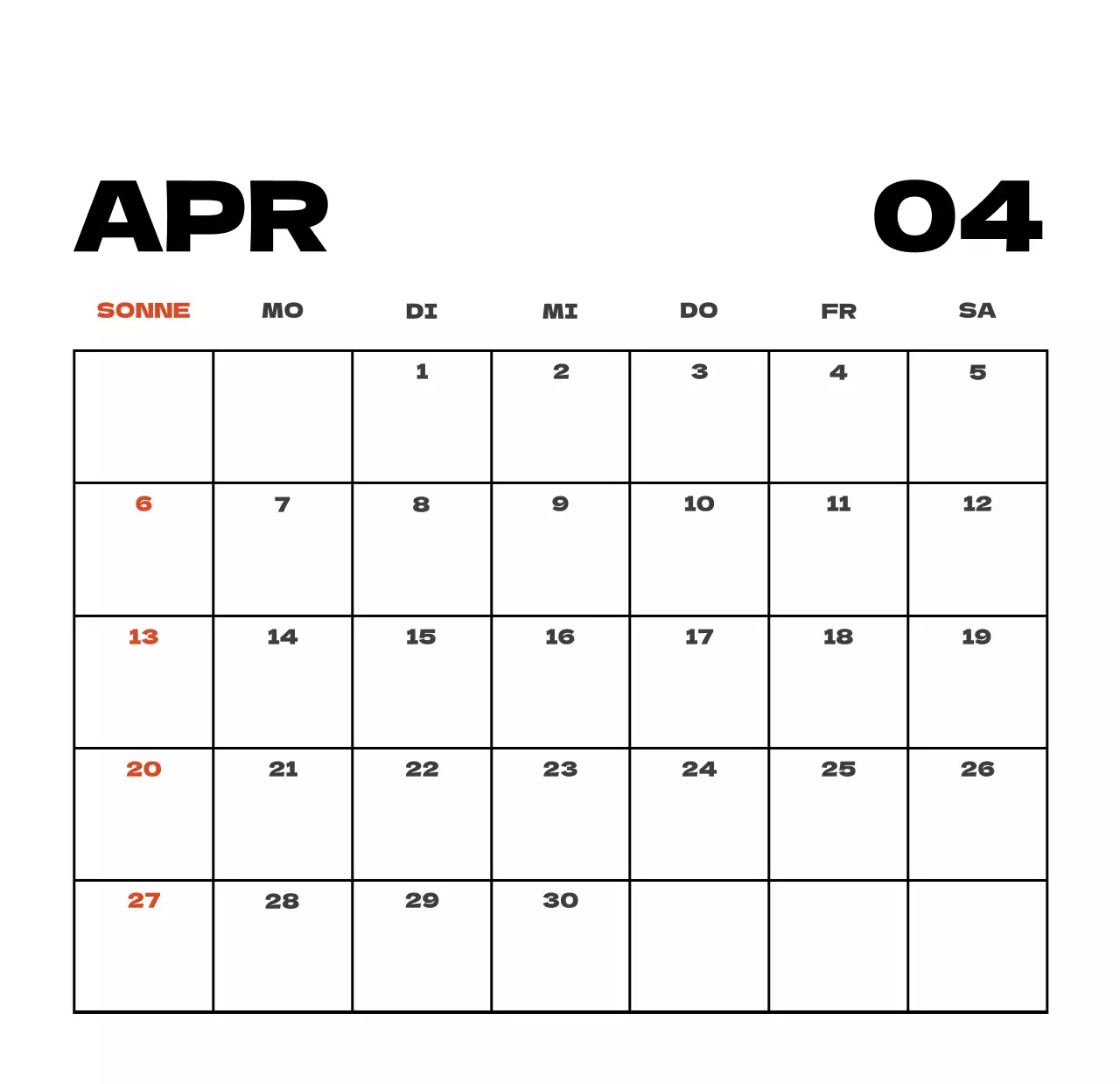 Himmel Foto sauber Kalender