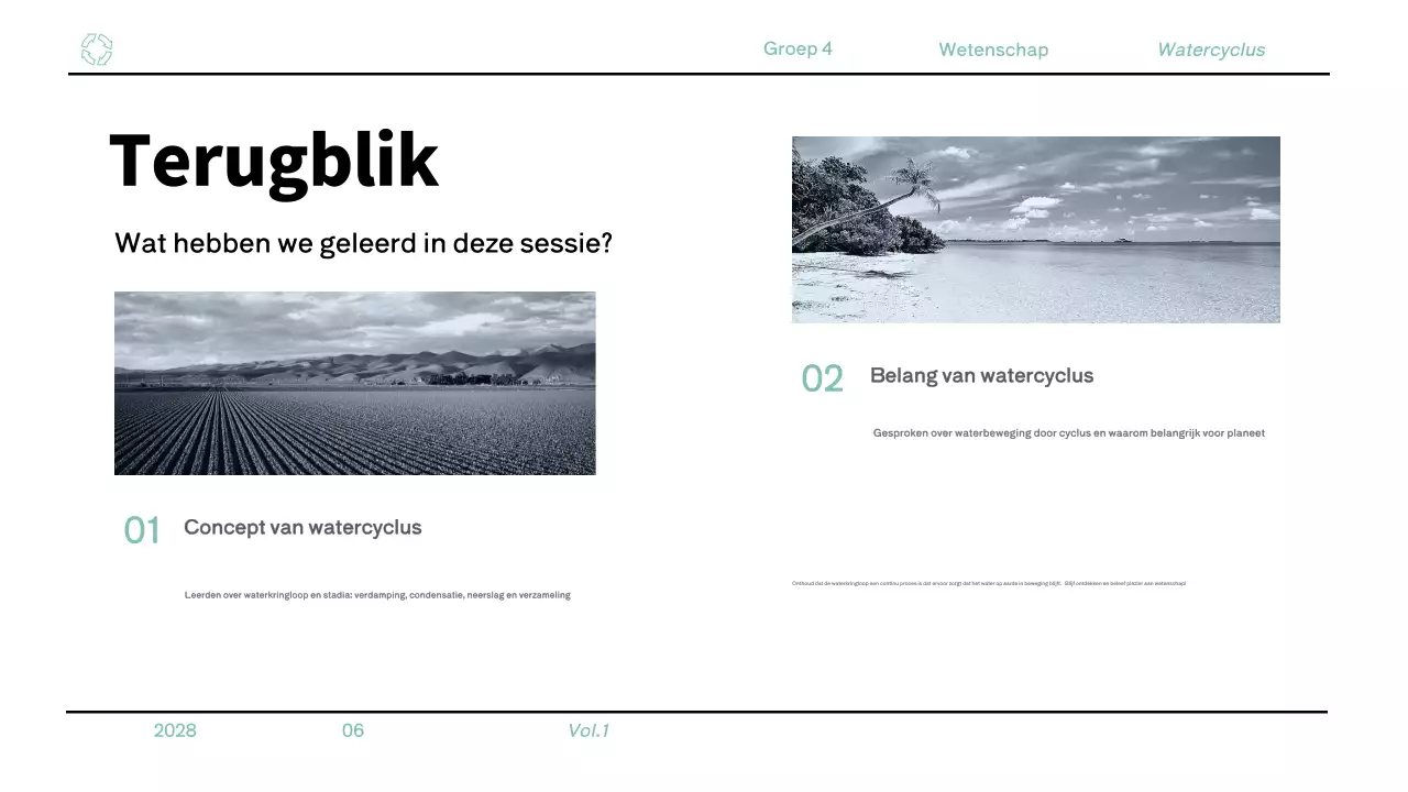 Minimalistisch Blauw 4de graad Wetenschapslesmateriaal