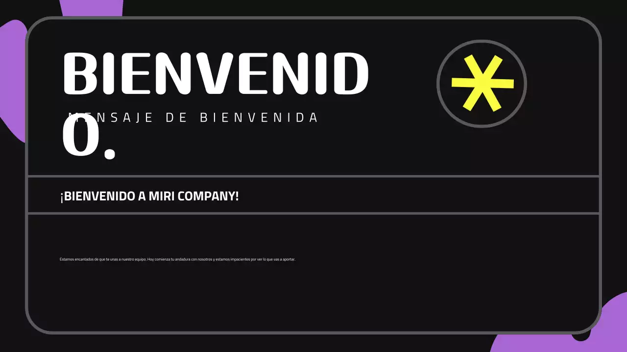 Black Purple Cute Presentación de incorporación de nuevos empleados