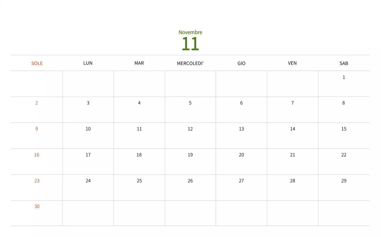 Calendario di Capodanno con una calda illustrazione