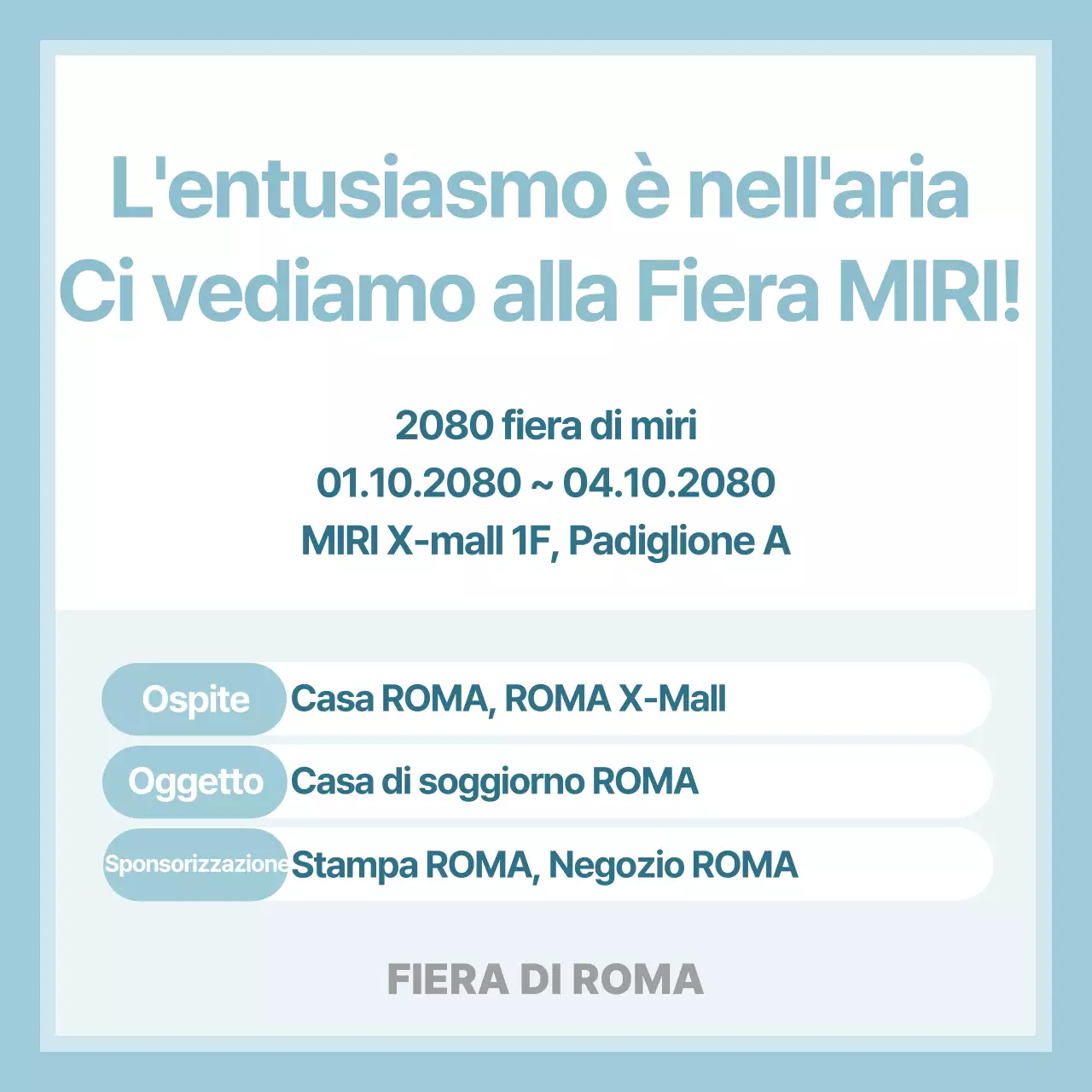 Azzurro semplice consegna di informazioni FAQ