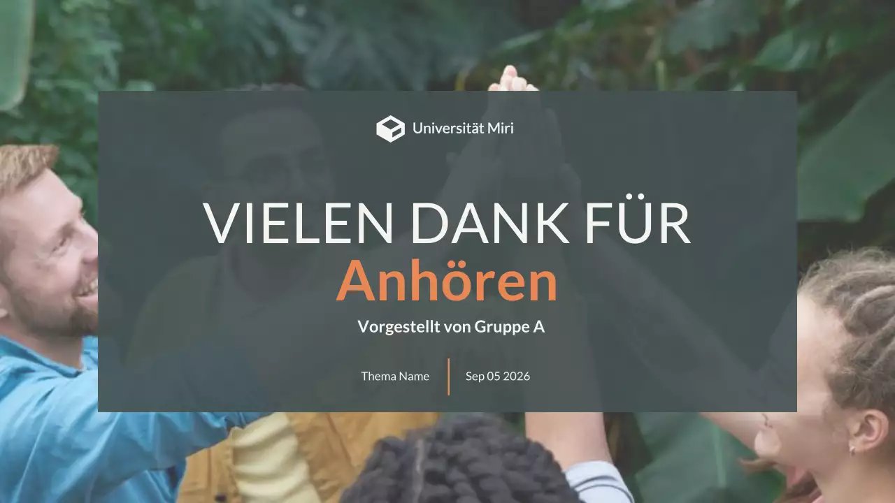 orange modern Projektübersicht Präsentation