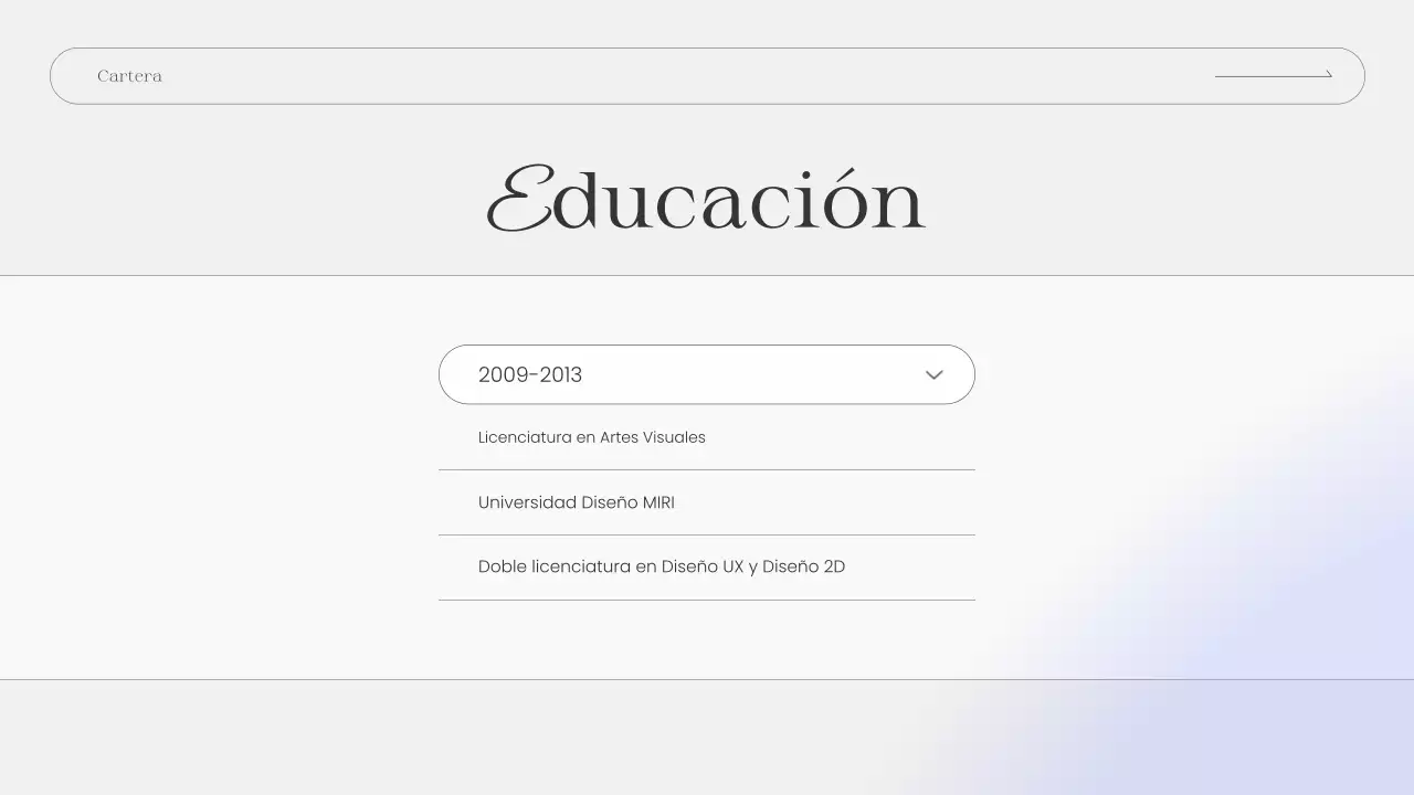 curriculum vitae portafolio elegante azul