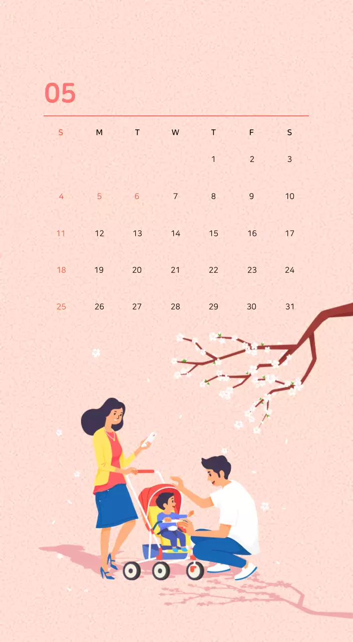 Multicolored family illustration concept