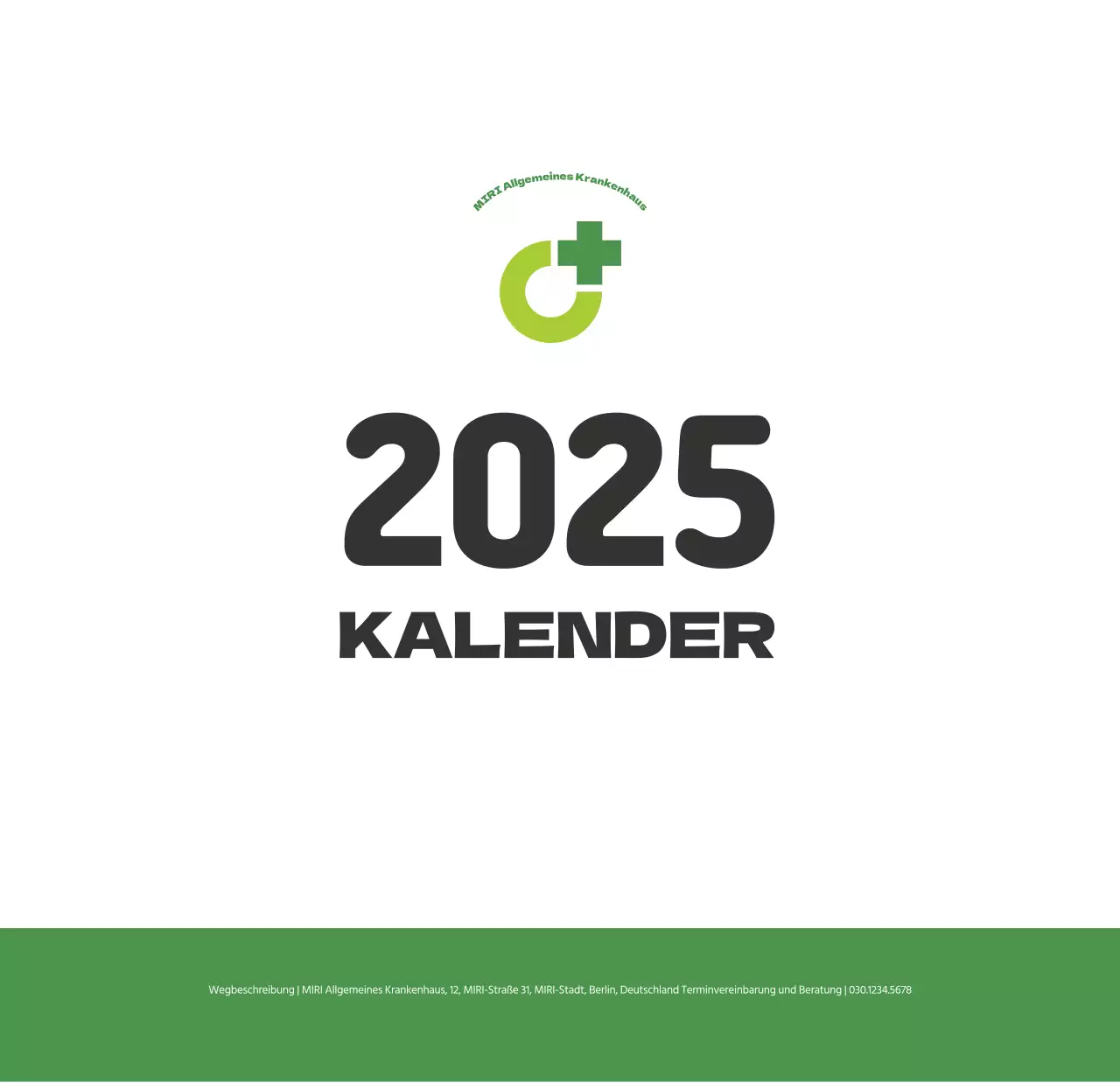 Ein festliches Krankenhaus mit Illustrationen zum Thema Gesundheit und Familie und farbenfrohen Akzenten