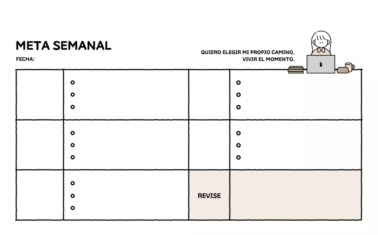 Calendario ilustrado con un bonito estilo de líneas