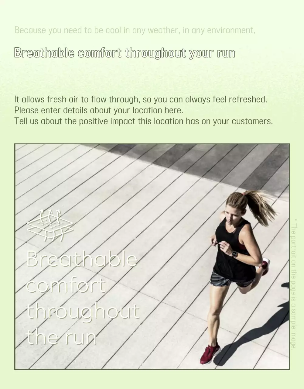 Cartaz de promoção esportiva moderna verde