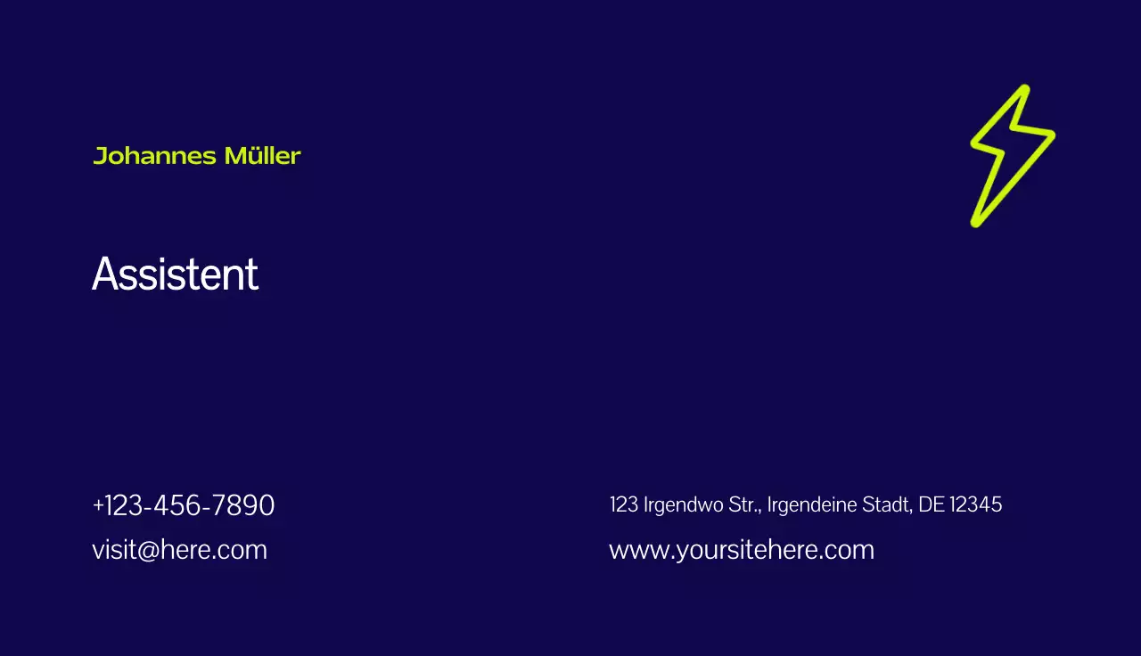 marineblau moderne Visitenkarte