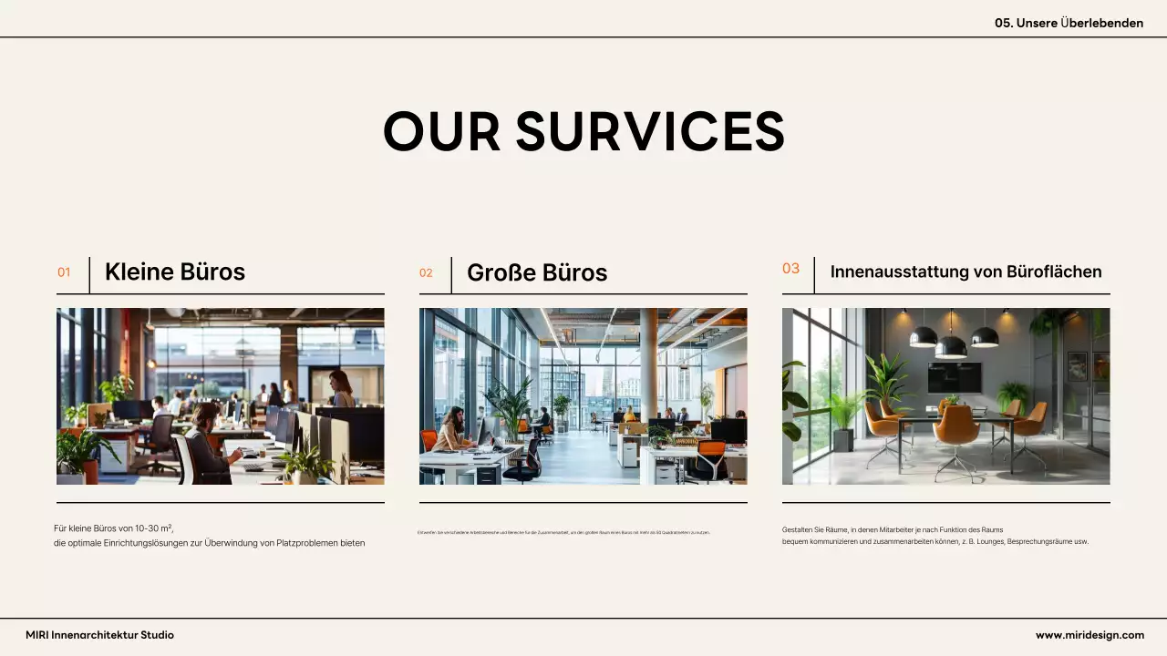 Orange moderne Innenanzeige