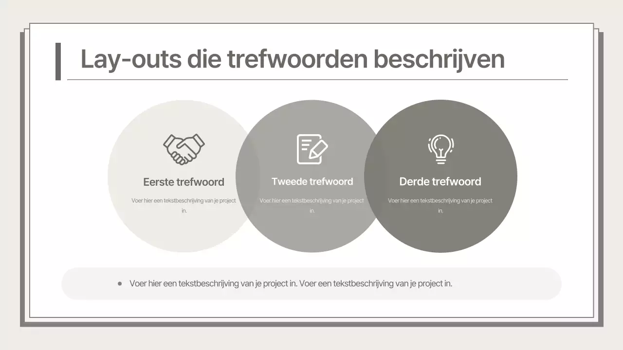 Een strak, beige bedrijfsplan