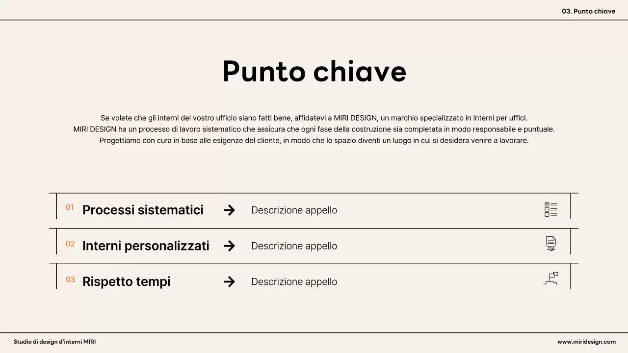 Annuncio di interni moderni arancioni