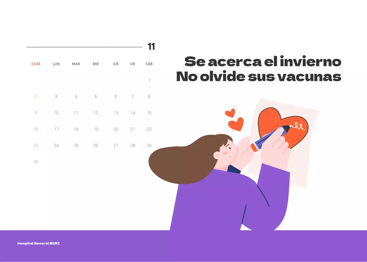 Un hospital festivo con ilustraciones de temática sanitaria y familiar y acentos de color