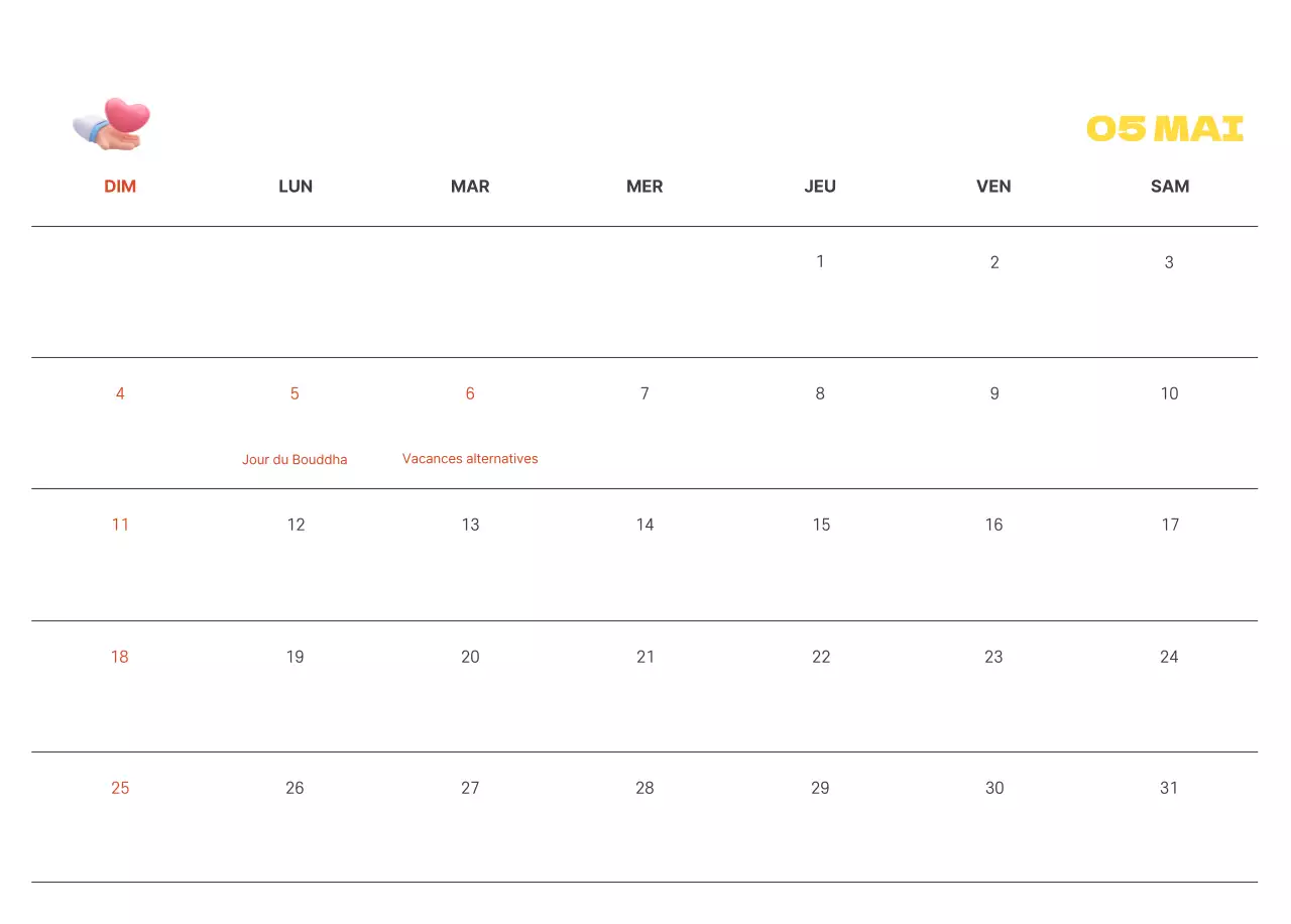 Un hôpital festif avec des illustrations sur le thème de la santé et de la famille et des accents colorés.