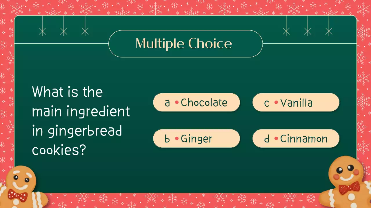 Red Traditional Christmas Quiz Event Presentation