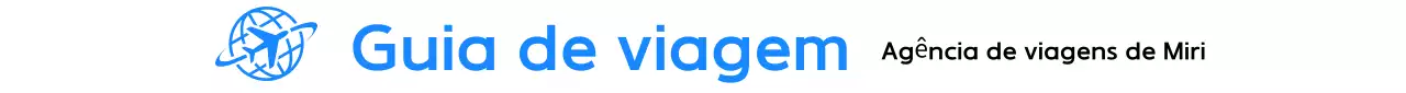 Logótipo de viagem moderno azul