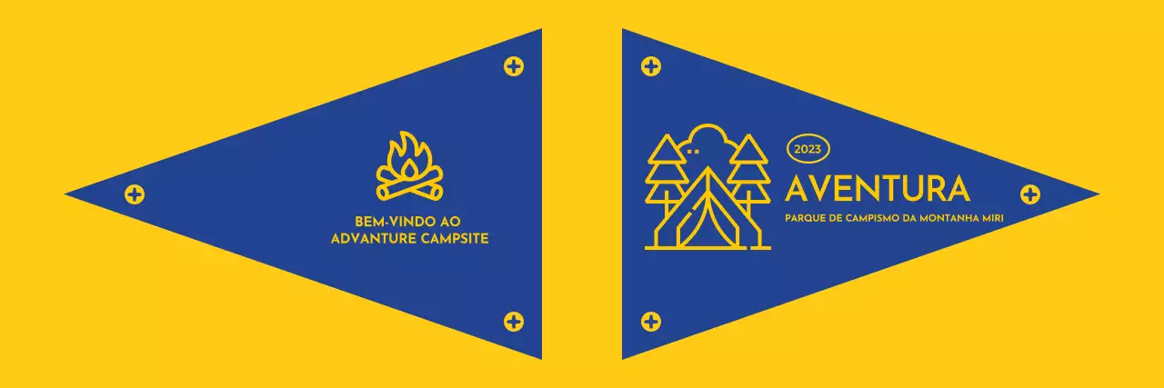 Desenhar um parque de campismo com ícones ilustrados