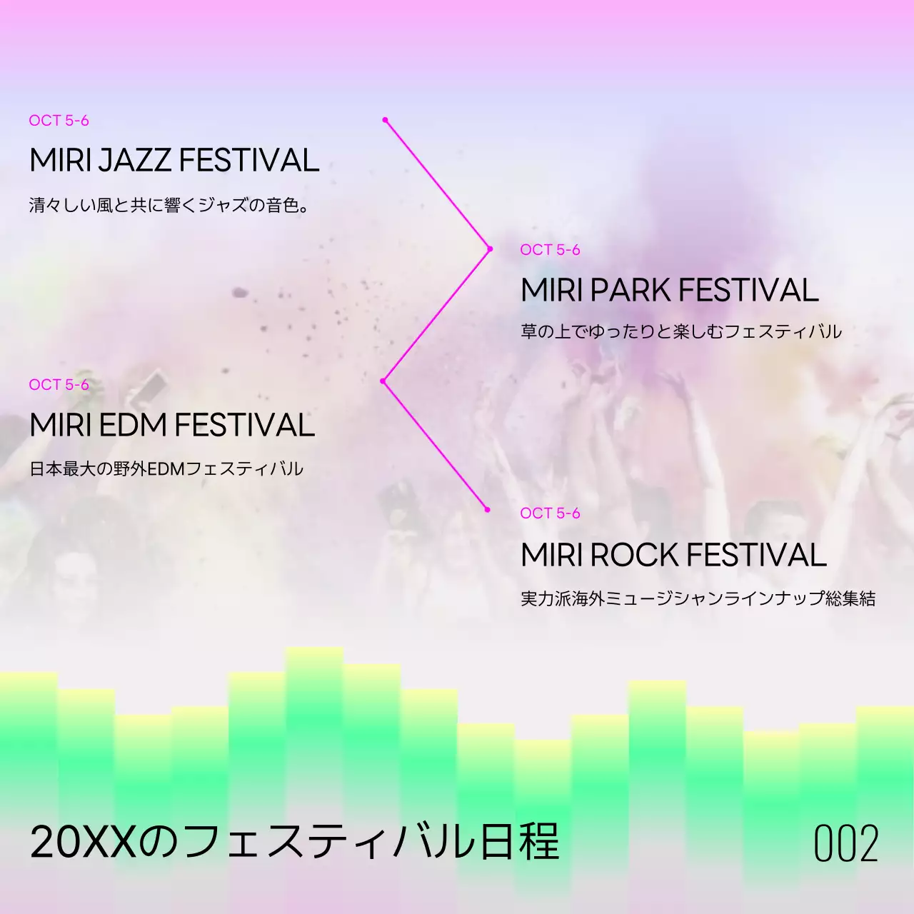 カラフル モダン ガイド 企画書 Instagram カルーセル