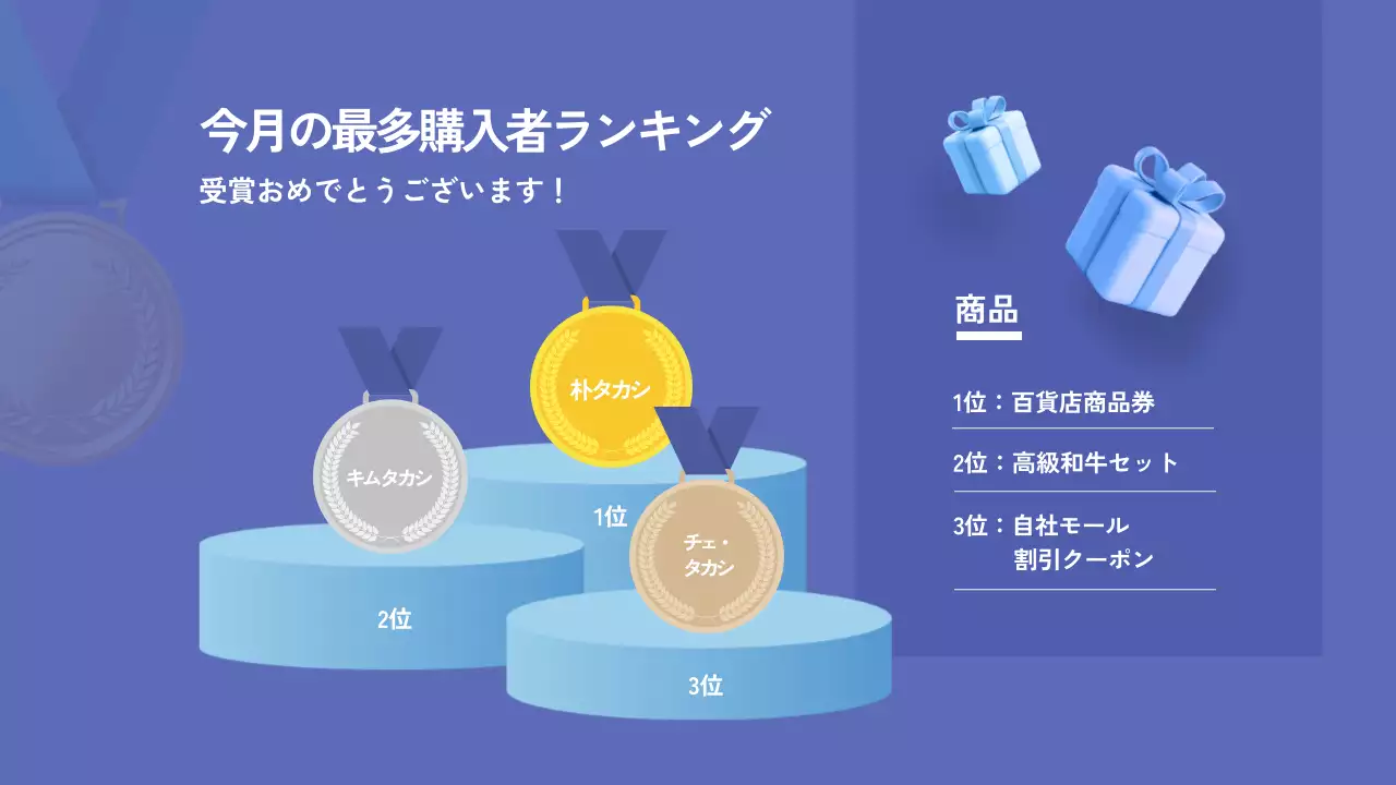 青 モダン ビジネス チラシ プレゼンテーション