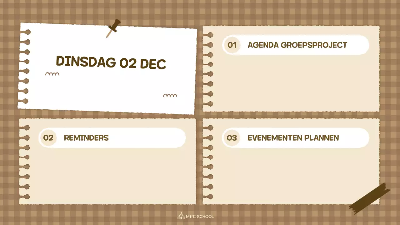 beige vintage klasse agenda