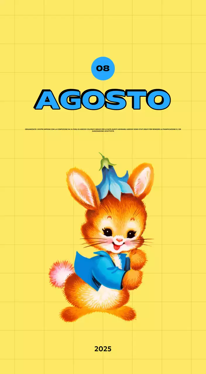 Calendari colorati con una varietà di illustrazioni retrò