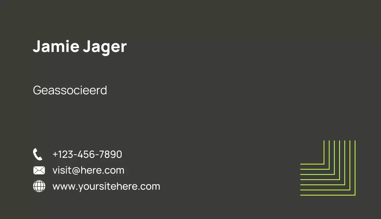 grijs modern visitekaartje