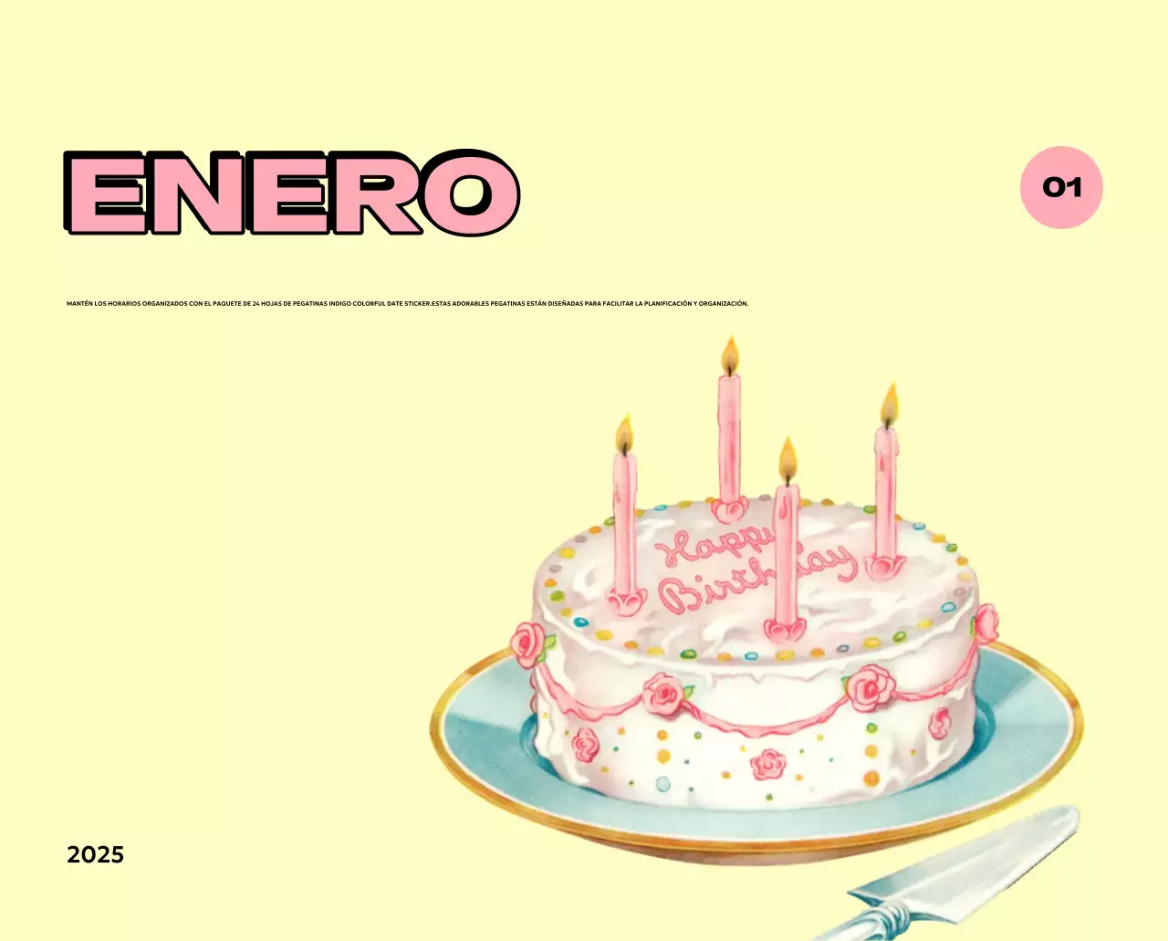 Coloridos calendarios con diversas ilustraciones retro