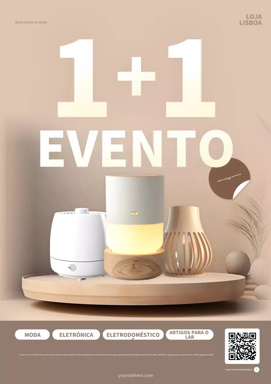 bege moderno promoção de venda