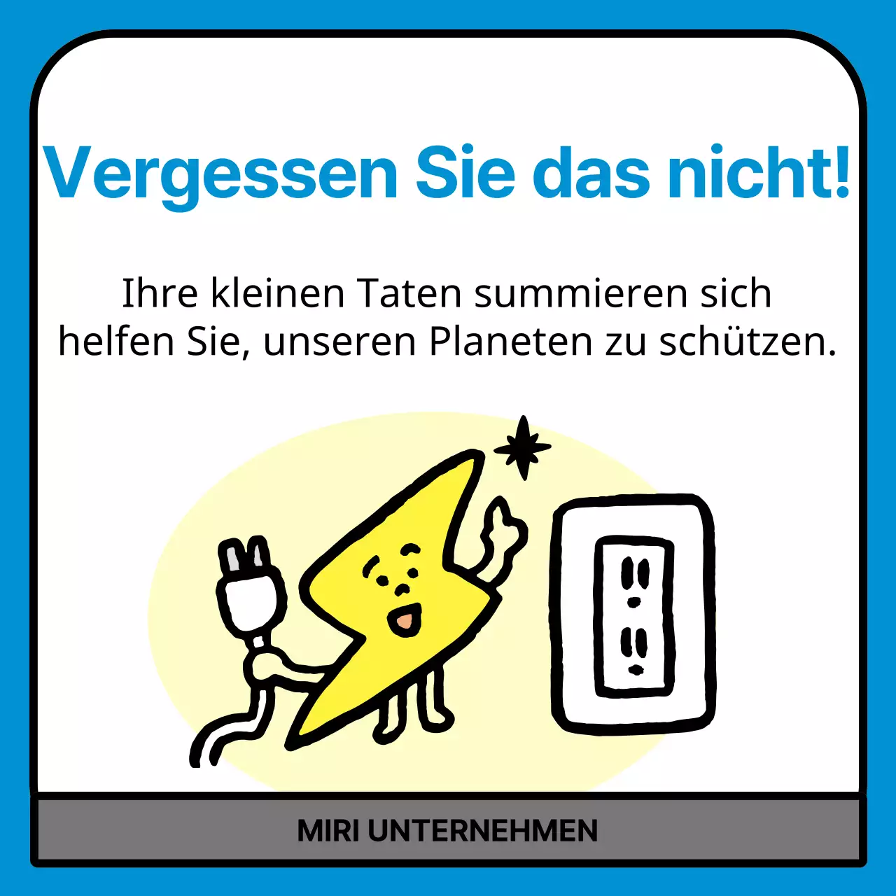 Blue Simple Energiesparkampagne