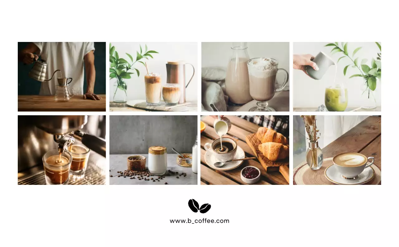 Un café sentimental blanc et brun