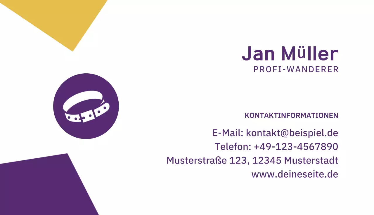 lila moderne Visitenkarte