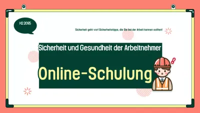 Einfaches orangefarbenes und grünes Schulungsmaterial für Sicherheit und Gesundheitsschutz