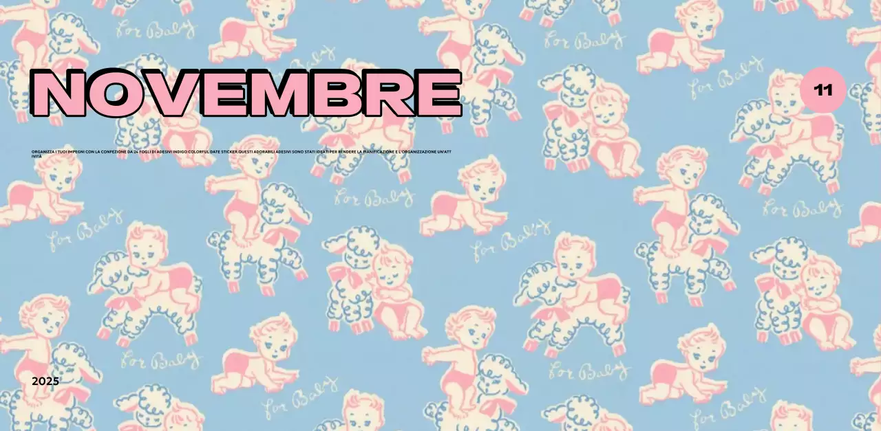 Calendari colorati con una varietà di illustrazioni retrò