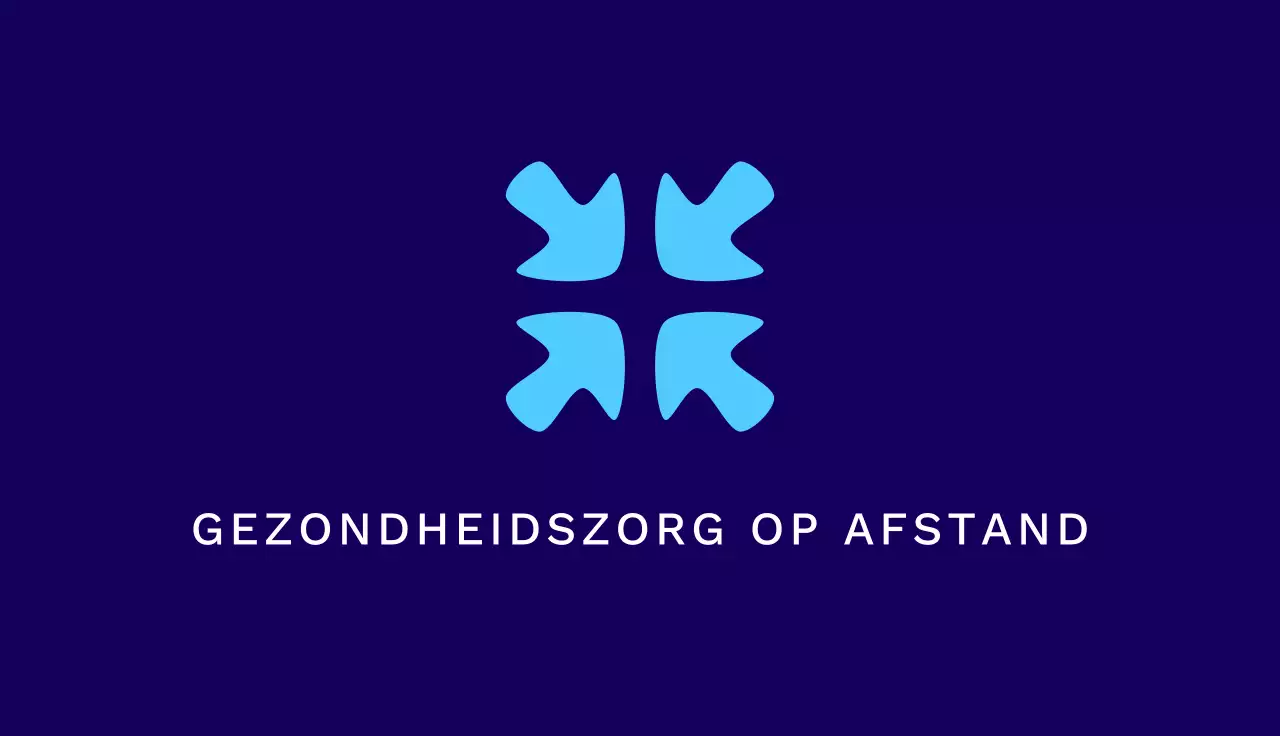 blauw modern telegeneeskunde visitekaartje