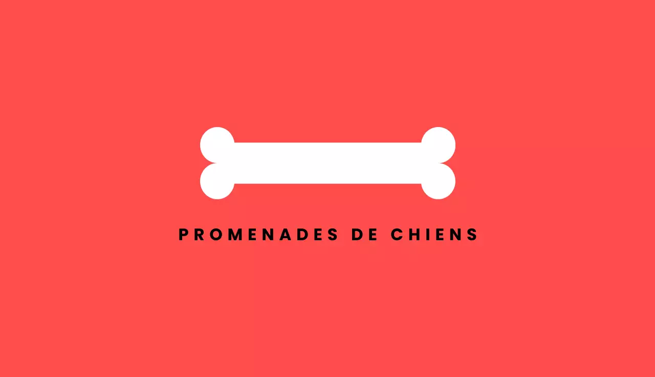 carte de visite minimale rouge