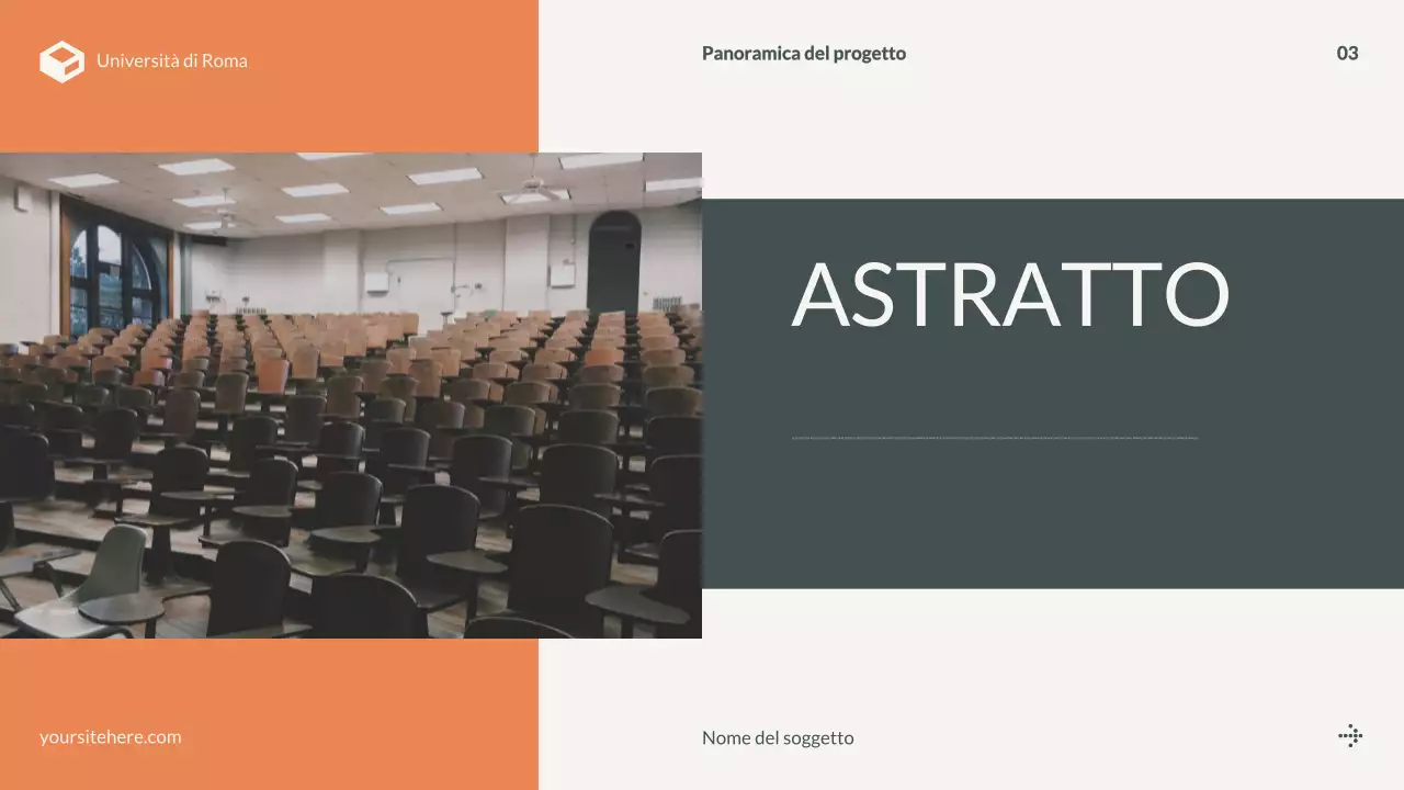 presentazione del progetto orange modern