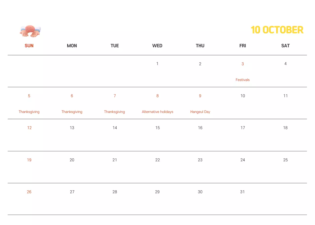 A holiday hospital with health and family themed illustrations and colorful accents