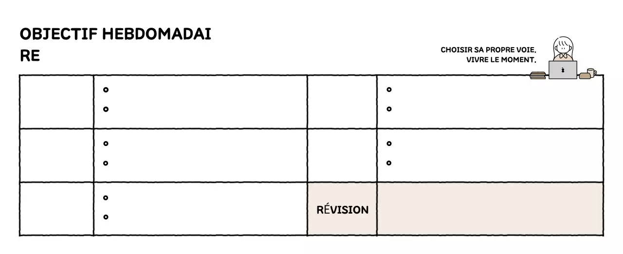 Calendrier illustré avec un joli style de lignes